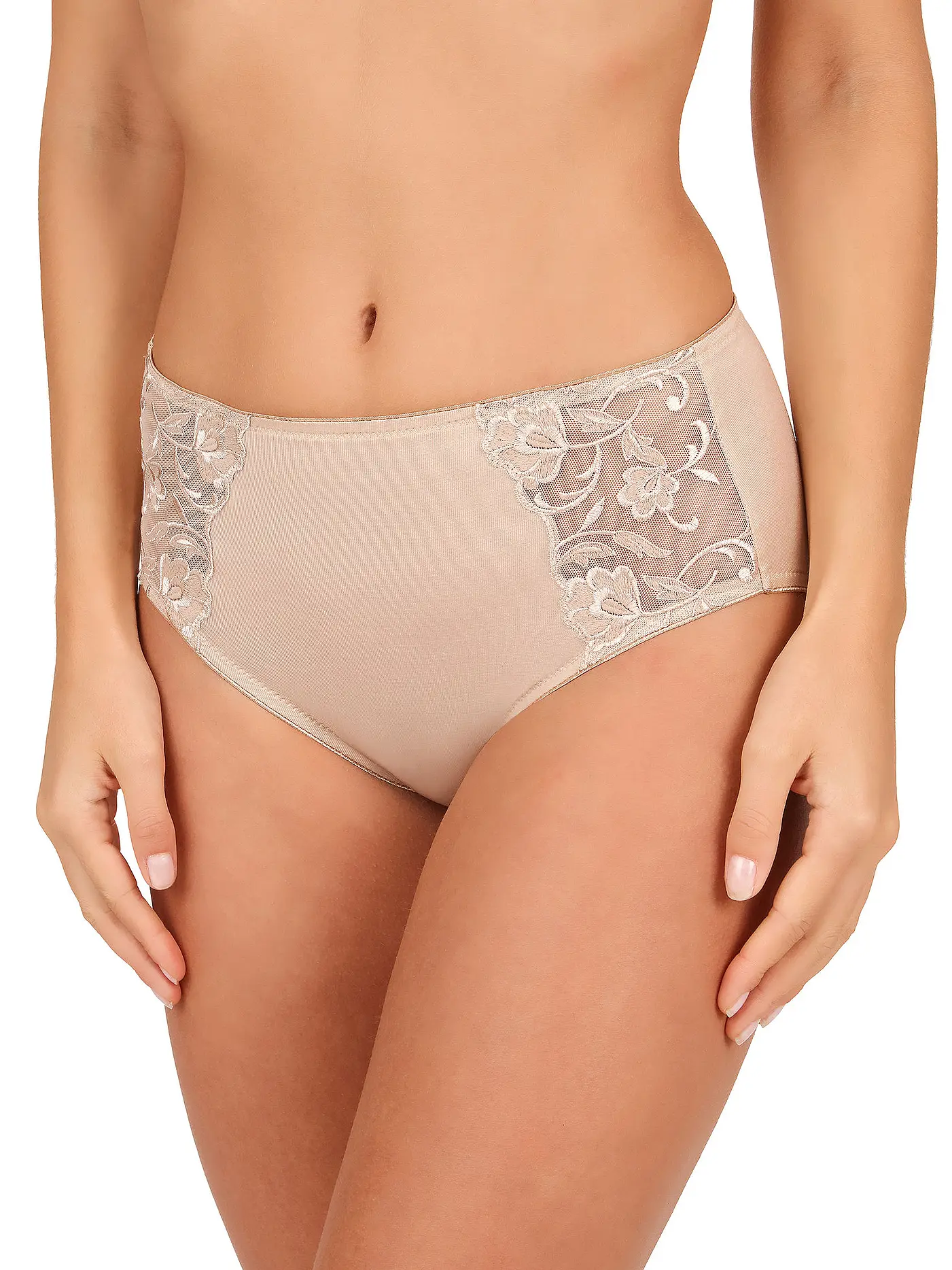FELINA | Slip MOMENTS weiss | beige